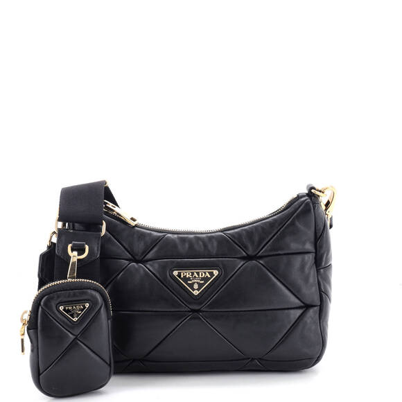 Prada Handbags - Prada Small System Re-Edition Shoulder Bag Quilted Nappa Leather